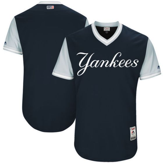 Men New York Yankees Blank Blue New Rush Limited MLB Jerseys->miami marlins->MLB Jersey